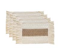 Komforbaa Tovaglietta in Stile Boho Lavabili 45x30cm, sottopiatti Individuali Set da 4 pezzi, Resistenti al Calore tovagliette colazione Marrone tovagliette in stile boho