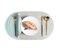 Komforbaa Tovaglietta Lavabili 44.5x30cm, sottopiatti Individuali Set da 4 pezzi, Resistenti al Calore tovagliette colazione Grigio-blu