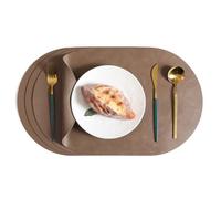 Komforbaa Tovaglietta Lavabili 44.5x30cm, sottopiatti Individuali Set da 4 pezzi, Resistenti al Calore tovagliette colazione Caffè scuro