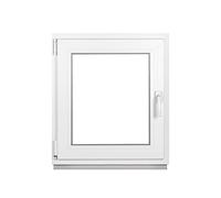 Komforta - Finestra in plastica di alta qualità, 650 x 700 mm, larghezza 65 x altezza 70 cm, 3 volte vetrate, con funzione Din sinistra, inclinabile, tutte le dimensioni