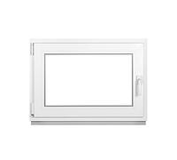 Komforta - Finestra in plastica di alta qualità per cantina, 850 x 550 mm, larghezza 85 x altezza 55 cm, 3 volte vetrate - Funzione DIN sinistra girevole - tutte le misure