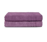 Komfortec Asciugamani 2 per Sauna 80x200 cm in 100% Cotone,470 g/m², Asciugamano Doccia Grande, Morbido, Asciugatura Rapida, Violetto