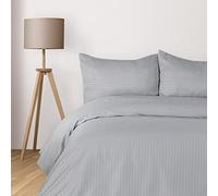 Komfortec Biancheria da letto Deluxe 140x200 2 pezzi - set copripiumino 140x200 con federe, set biancheria da letto 140x200 in microfibra con cerniera, morbido, no stiro, grigio