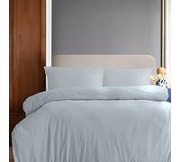 Komfortec Biancheria da letto premium super soft 3 pezzi copripiumino 155x220 cm + 2 federe 40x80 cm, 100% microfibra spazzolata, grigio