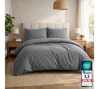 Komfortec Biancheria da letto premium super soft 3 pezzi copripiumino 200x200 cm + 2 federe 40x80 cm, 100% microfibra spazzolata, grigio