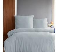 Komfortec Biancheria da letto premium super soft 3 pezzi copripiumino 200x200 cm + 2 federe 80x80 cm, 100% microfibra spazzolata, grigio