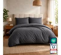 Komfortec Biancheria da letto premium super soft 3 pezzi copripiumino 240x220 cm + 2 federe 40x80 cm, 100% microfibra spazzolata, antracite