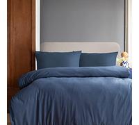 Komfortec Biancheria da letto premium super soft 3 pezzi copripiumino 240x220 cm + 2 federe 40x80 cm, 100% microfibra spazzolata, blu