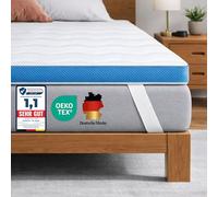 Komfortec Gel Topper 180x200 cm H3/H4, Topper per Materasso per Letto Boxspring, Certificato Oeko-TEX, Altezza 7,5 cm, Rivestimento in Aloe Vera