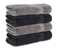 Komfortec Set di 4 Asciugamani da Bagno 70x140 cm, 100% Cotone