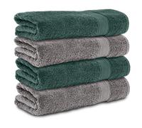 Komfortec Set di 4 Asciugamani da Bagno 70x140 cm, 100% Cotone