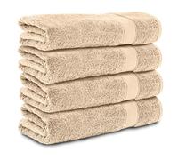 Komfortec Set di 4 Asciugamani da Bagno 70x140 cm, 100% Cotone