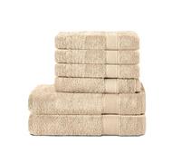 Komfortec Set di 6 Asciugamani Bagno e Viso/Ospite, Spugna 100% Cotone