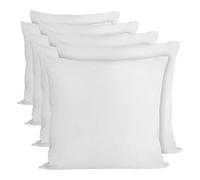 Komfortec Set di 8 federe per cuscino, 100% cotone, 40 x 40 cm, super morbide, 150 g/m², colore: bianco