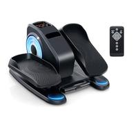 KOMFOTTEU Ellittica Elettrico Portatile con Display e Telecomando, Mini Ellittico Sotto la Scrivania con 3 Modalità Automatiche, 5 Velocità, Pedaliera per Anziani, Adulti, per Casa e Ufficio (Nero)