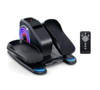 KOMFOTTEU Ellittica Elettrico Portatile con Display e Telecomando, Mini Ellittico Sotto la Scrivania con 3 Modalità Automatiche, 5 Velocità, Pedaliera per Anziani, Adulti, per Casa e Ufficio (Rosso)