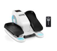 KOMFOTTEU Ellittica Elettrico Portatile con Display e Telecomando, Mini Ellittico Sotto la Scrivania con 3 Modalità Automatiche, 5 Velocità, Pedaliera per Anziani, Adulti, per Casa e Ufficio (Bianco)