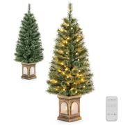 KOMFOTTEU Mini Albero di con 3 Modalità di Trasformazione e 100 Luci a LED