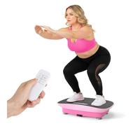 KOMFOTTEU Pedana Vibrante Dimagrante con 10 Livelli di Intensità, Timer da 10 Minuti e Silenziosa Fitness, Pedana Fitness con Schermo e Telecomando per Allenamento Completo a Casa (Rosa)