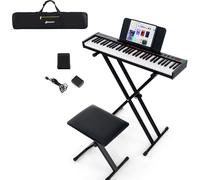 KOMFOTTEU Pianoforte Digitale 61 Tasti Semi-Ponderati