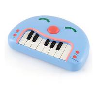 KOMFOTTEU Pianoforte per bambini a 13 tasti, tastiera per pianoforte per bambini con luci e pulsanti, tastiera elettronica per il viso sorridente, strumento musicale per bambini 3+ anni