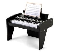 KOMFOTTEU Tastiera a 25 tasti per bambini, pianoforte elettronico con tasto luminoso e leggio, pianoforte digitale per bambini di 18+ mesi, registrazione e lettura, modalità di apprendimento (nero)