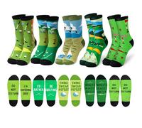 KoMico Calzini da Uomo Divertenti e Stravaganti per Golf - Regali per Uomini Che Hanno Tutto, Calzini Casual Personalizzati per Natale, Papà, Compleanno - Gadget da Golf in Cotone