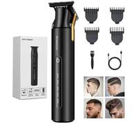 KOMINGDON Tagliacapelli da uomo, tagliacapelli professionale da barbiere, senza fili, lama a T, tagliacapelli di precisione, ricaricabile, rasoio per barba e baffi, impermeabile, per il viso