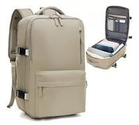 Kommodum - Zaino da viaggio Bagaglio a Mano 40x20x25 per Ryanair Borsa da Cabina per Voli Aereo piccolo Porta PC Donna Uomo Computer Portatile da 14" con ricarica USB KM05 KHAKI S