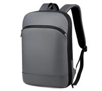 Kommodum - Zaino Porta PC Ultra Slim Espandibile per Portatile fino a 16 pollici Borsa Sottile Leggero per Computer Notebook Laptop in Membrana Impermeabile Grigio KM20