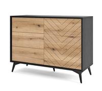 Komodee Cassettiera Jasper KSZ104 Rovere Evoke/Nero 104x77x39 cm