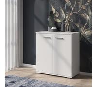 Komodee Commode FAUSKE - Capiente - 2 Porte - Bianco - Larghezza 69 cm, Altezza 74 cm, Profondità 34 cm