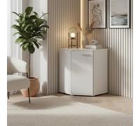 Komodee Commode FAUSKE - Capiente - Angolare - Bianco - Larghezza 58 cm, Altezza 74 cm, Profondità 58 cm