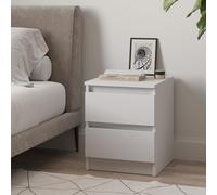 Komodee Commode SOLA - Bianca - 2 Cassetti - Larghezza 40 cm, Altezza 50 cm, Profondità 43 cm