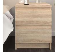 Komodee Commode SOLA - Rovere Sonoma - 2 Cassetti - Larghezza 40 cm, Altezza 50 cm, Profondità 43 cm