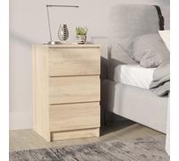Komodee Commode SOLA - Rovere Sonoma - 3 Cassetti - Larghezza 40 cm, Altezza 69 cm, Profondità 43 cm