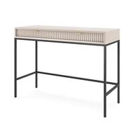 Komodee Consolle da toaletta NANAIMO - Cachemire - Maniglie Dorate - Due Cassetti - Larghezza 104 cm, Altezza 77 cm, Profondità 50 cm