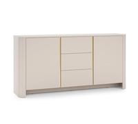 Komodee Credenza AMOS KSZ168 - Cachemire - Arrotondato - Chiusura Silenziosa - Cassetti - Larghezza 103 cm, Altezza 132 cm, Profondità 39 cm