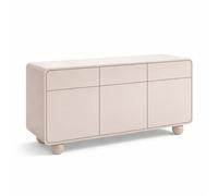 Komodee Credenza Camrose KOM2 - Cachemire - Corpo arrotondato - 3 Cassetti - Larghezza 160 cm, Altezza 75 cm, Profondità 39 cm