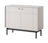 Komodee Credenza DIEPPE - Cachemire - Maniglie in Metallo - Gambe in Legno - Larghezza 104 cm, Altezza 83 cm, Profondità 39 cm