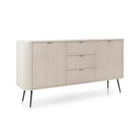 Komodee Credenza MORDEN KSZ168 - Cachemire - Fronti Rilevati - 3 Cassetti - Larghezza 168 cm, Altezza 87 cm, Profondità 39 cm