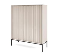 Komodee Credenza NANAIMO K104 - Cachemire - Maniglie Dorate - Larghezza 104 cm, Altezza 125 cm, Profondità 39 cm