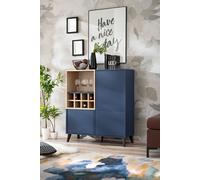 komodee Fondi Armadio, Credenza, per Soggiorno, Scandinave, Bleu/Legno Chiaro