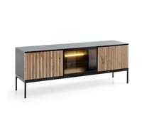 Komodee Laval TV154 - Mobile TV, Nero, Rovere Wotan, Larghezza 154 cm, Altezza 56 cm, Profondità 39 cm