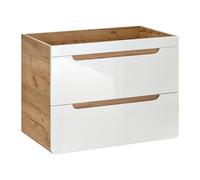 Komodee Mobile Bagno sospeso ARVIDA Bianco 2 cassetti 80x59x46 cm