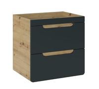 Komodee Mobile Bagno sospeso ARVIDA Rovere/Grigio 2 cassetti 60x59x46 cm