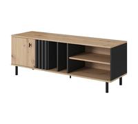 Komodee Mobiletto per televisore MANDAL - Rovere - Antracite - Opaco - Larghezza 138 cm, Altezza 49 cm, Profondità 40 cm