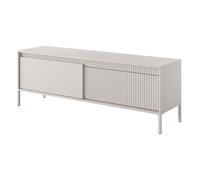 Komodee Mobiletto per televisore SELBU - Beige - Frontali rigati - Larghezza 154 cm, Altezza 54 cm, Profondità 40 cm