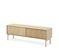 Komodee Mobiletto per TV TAU - Rovere Cremona - Frontali Riggati - Gambe in Legno - Larghezza 154 cm, Altezza 52 cm, Profondità 40 cm