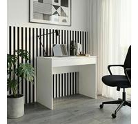 Komodee Scrivania FORDE - Spaziosa - Con cassetto - Bianca - Larghezza 75 cm, Altezza 75 cm, Profondità 50 cm